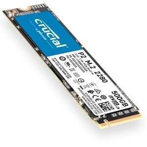 Crucial P2 CT1000P2SSD8 SSD Interne 1To, Vitesses atteignant 2400 Mo/s (3D NAND, NVMe, PCIe, M.2)
