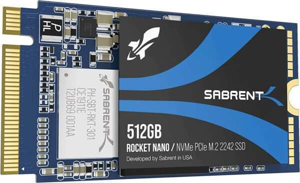 SABRENT SSD Interne Rocket M.2 2242 NVMe PCIe Haute Performance DRAM-Less (SB-1342-512)