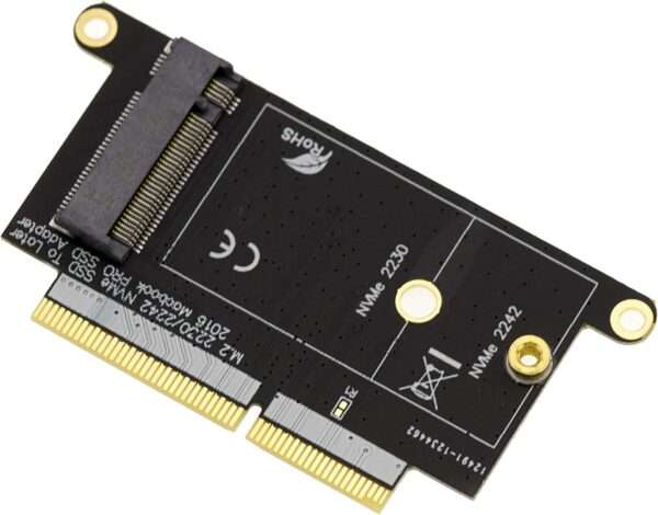 Adaptateur M2 NVMe (M.2 NGFF) Compatible avec SSD DE MACBOOK Pro A1708 (années 2016 et 2017) - Connecteur 22+34 Points