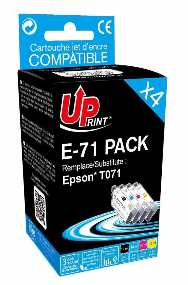 Uprint E 71 Bkcmy Pack 4 Cartouches Compatibles Avec Epson T0715 Mac Os Reparations 3993
