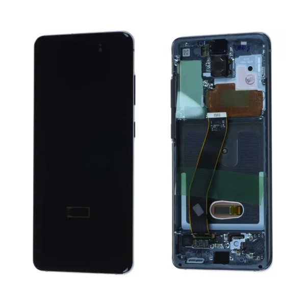 Écran Samsung Galaxy S20 4G (G980F) : S20 5G (G981B) Gris + Châssis Origine