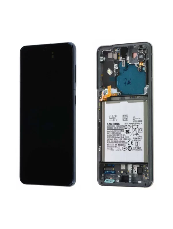 Écran Samsung Galaxy S21 5G (G991B) Gris + Châssis / Batterie Origine