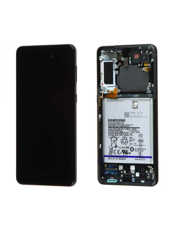 Écran Samsung Galaxy S21+ 5G (G996B) Noir + Châssis / Batterie Origine