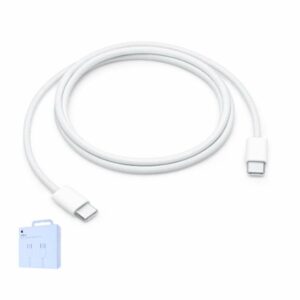 Câble Apple Tissé USB-C vers USB-C (1m) 60W MQKJ3ZM/A Blanc (iPhone 15) Origine