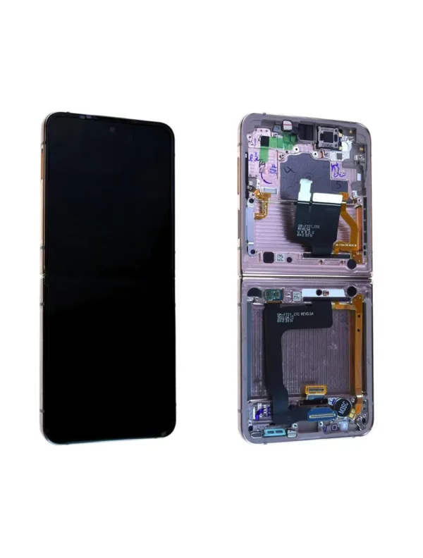 Écran Samsung Galaxy Z Flip4 5G (F721B) Or Rose + Châssis Origine