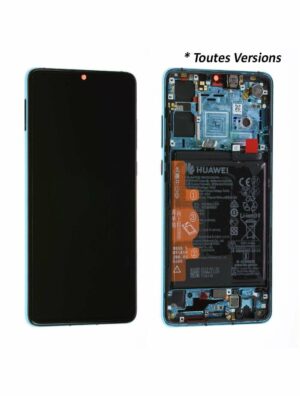 Écran Huawei P30 Bleu Aurora + Châssis + Batterie (Toutes Versions) Origine