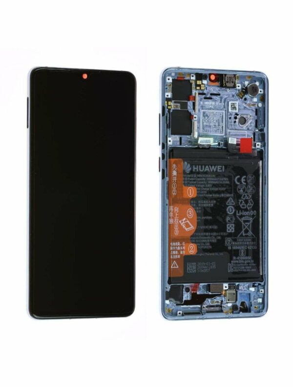 Écran Huawei P30 Bleu Nacré + Châssis / Batterie Origine