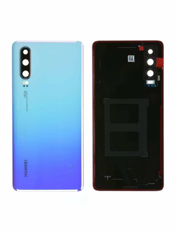 Vitre arrière Huawei P30 Bleu Nacré Origine