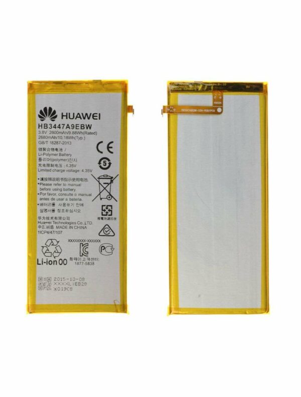 Inclus : Type : Origine État : Neuf Capacité : 3.8V - 2600mAh Référence constructeur : HB3447A9EBW Modèle : Huawei P8 (GRA-L09)