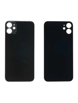 Vitre Arrière iPhone 11 Noir Grand Trou Caméra