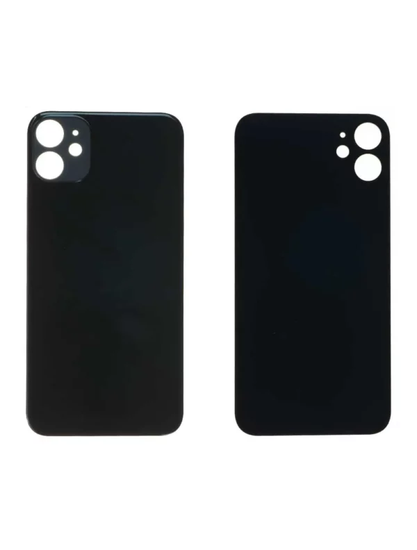 Vitre Arrière iPhone 11 Noir Grand Trou Caméra