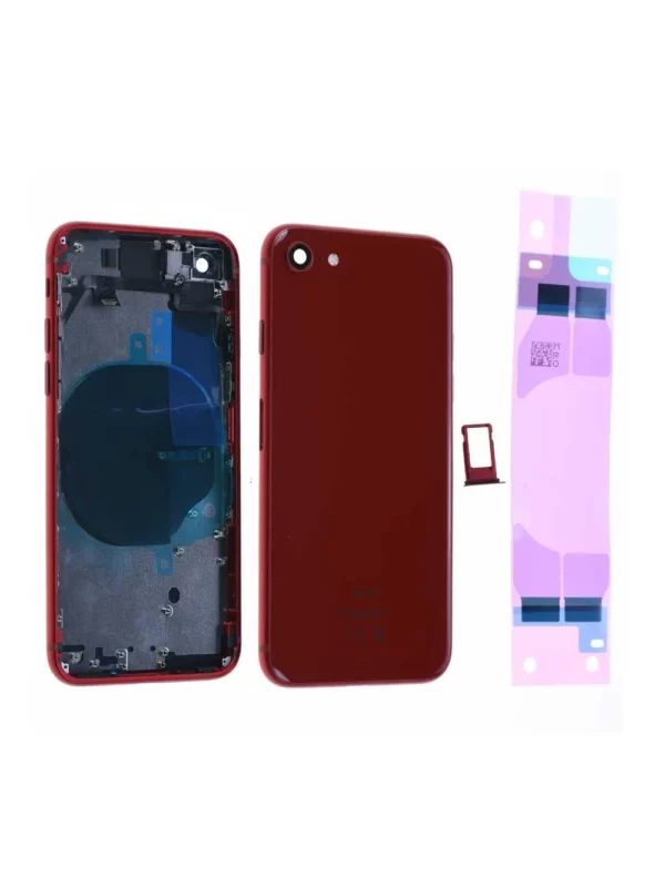 Vitre arrière + Châssis iPhone 8 Rouge