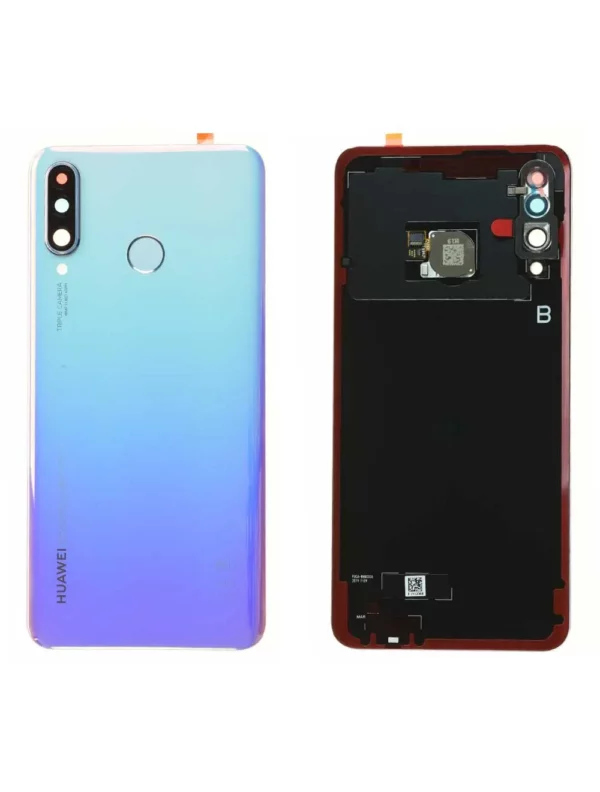 Vitre arrière Huawei P30 Lite Bleu Nacre Origine