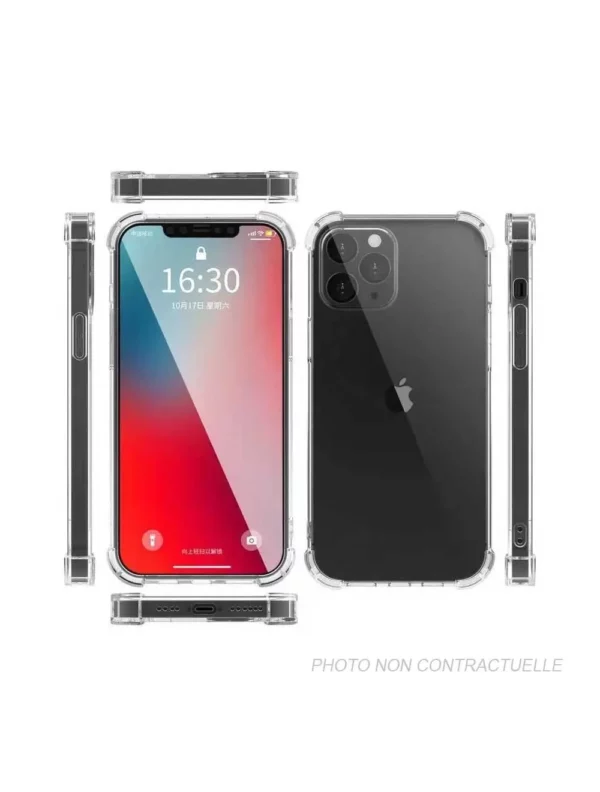 Coque angle renforcé + Protection Caméra iPhone 11 Pro Transparent