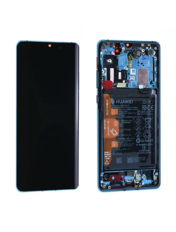 Écran Huawei P30 Pro Bleu Aurora + Châssis : Batterie Origine