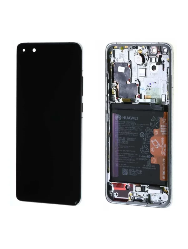 Écran Huawei P40 Pro Argent + Chassis : Batterie Origine