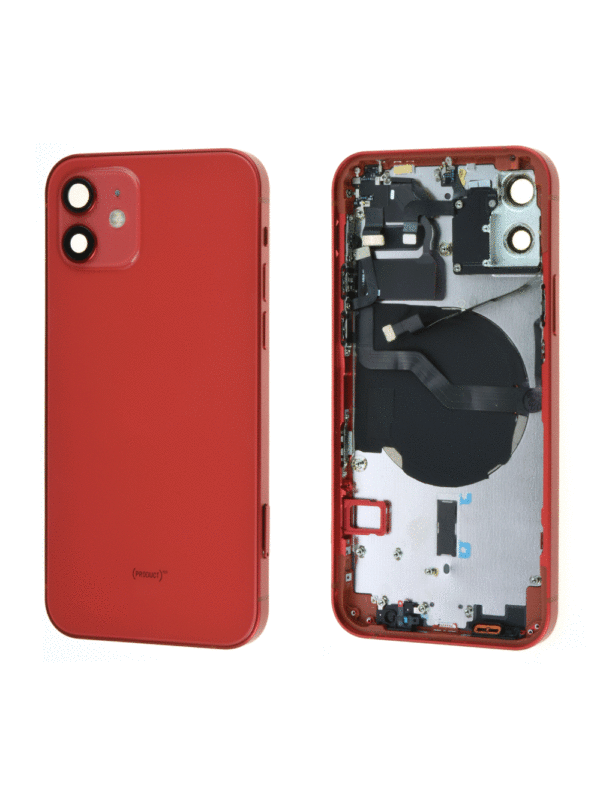 Vitre Arrière + Châssis iPhone 12 Rouge