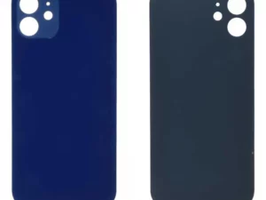 Vitre Arrière iPhone 12 Bleu Grand Trou Caméra