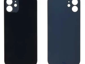 Vitre Arrière iPhone 12 Noir Grand Trou Caméra