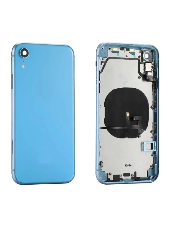 Vitre arrière + Châssis iPhone XR Bleu