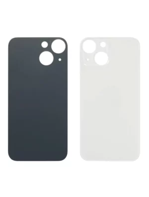 Vitre arrière iPhone 13 Blanc Grand Trou Caméra