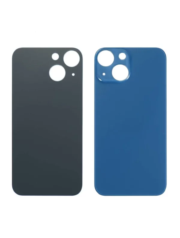 Vitre arrière iPhone 13 Bleu Grand Trou Caméra