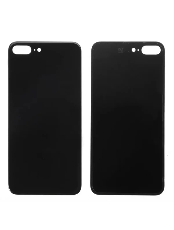 Vitre arrière iPhone 8 Plus Noir Grand Trou Caméra