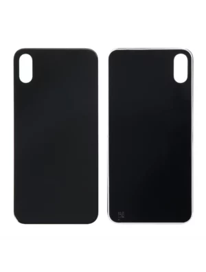 Vitre arrière iPhone X Noir Grand Trou Caméra