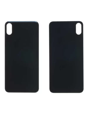 Vitre arrière iPhone XS Max Noir Grand Trou Caméra