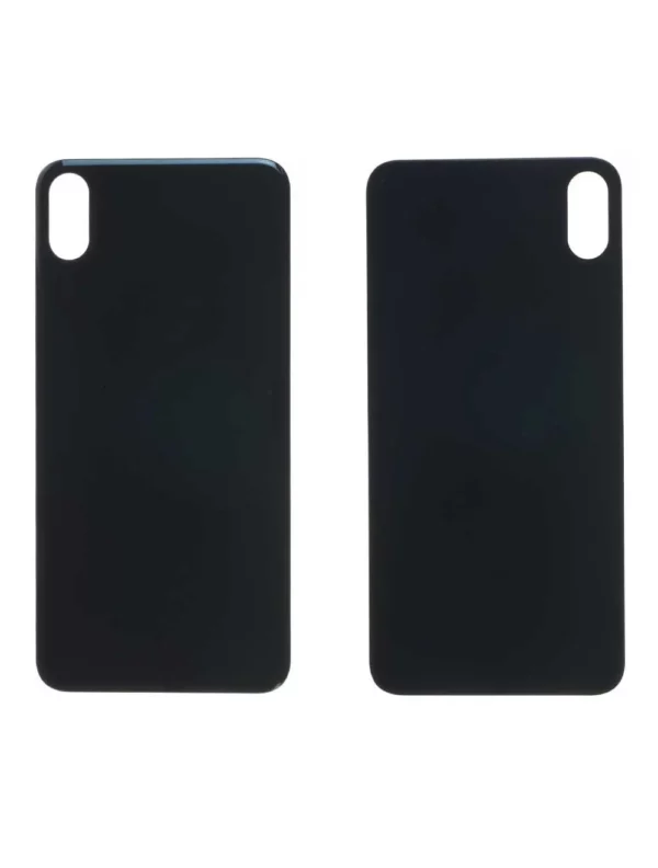 Vitre arrière iPhone XS Max Noir Grand Trou Caméra