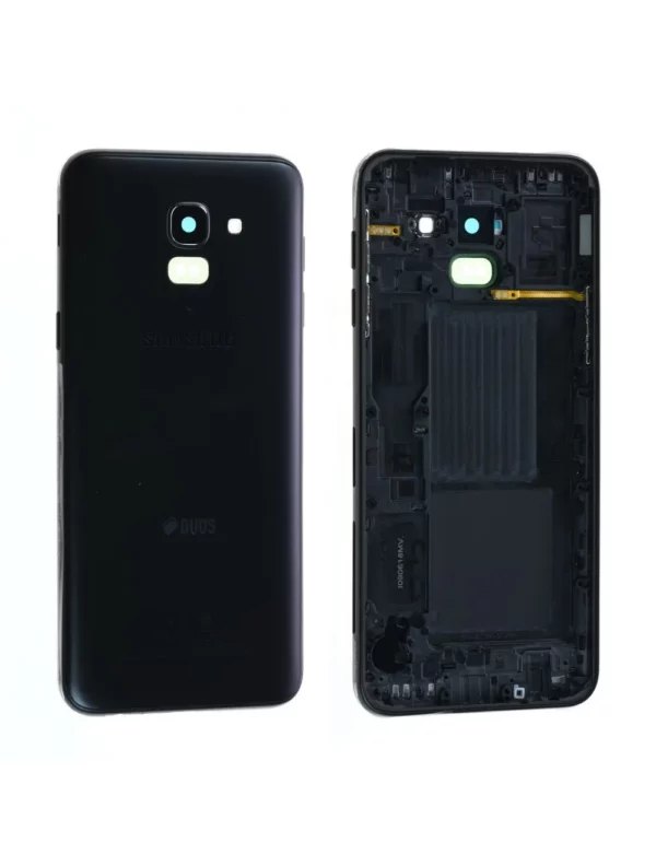 Coque arrière (Duos) / Châssis Samsung Galaxy J6 2018 (J600F) Noir Origine