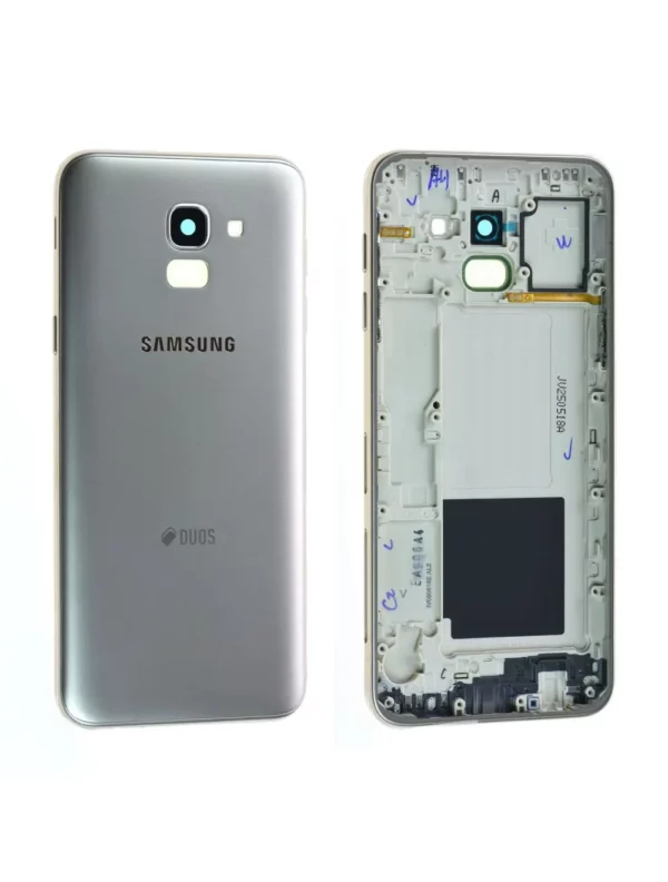 Coque arrière (Duos) / Châssis Samsung Galaxy J6 2018 (J600F) Or Origine