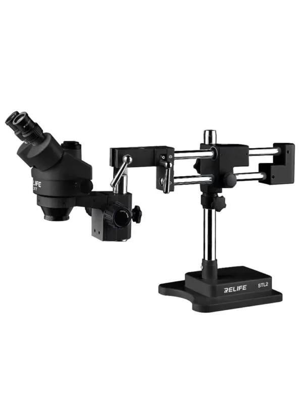 Microscope Trinoculaire avec bras déporté Relife RL M3T-STL2 Noir