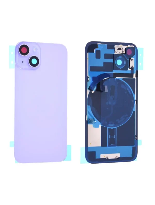 Vitre Arrière + Support iPhone 14 Violet