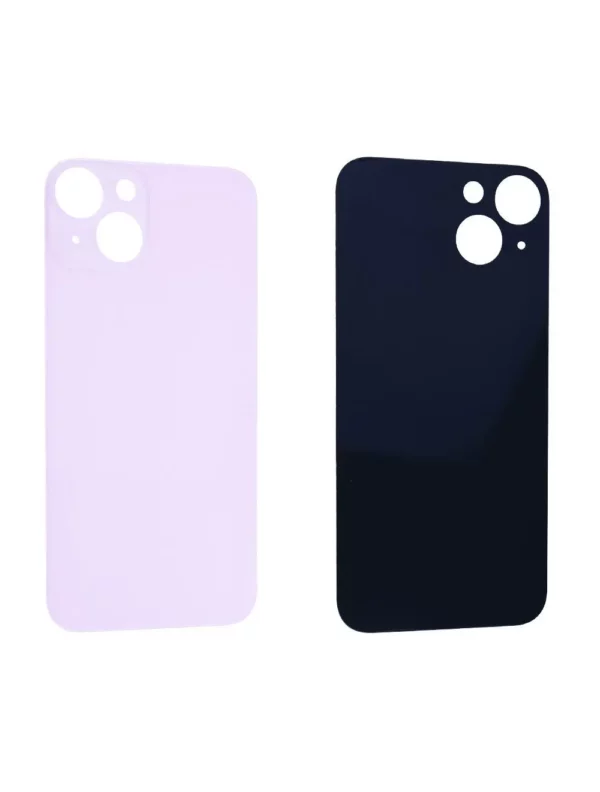 Vitre Arrière iPhone 14 Violet Grand Trou Caméra