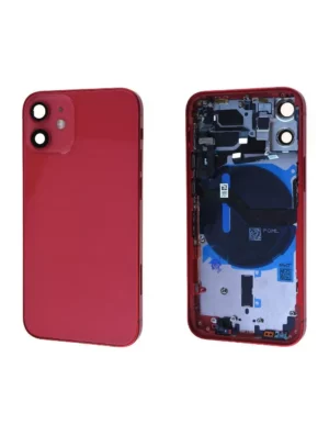 Vitre Arrière + Châssis iPhone 12 Mini Rouge