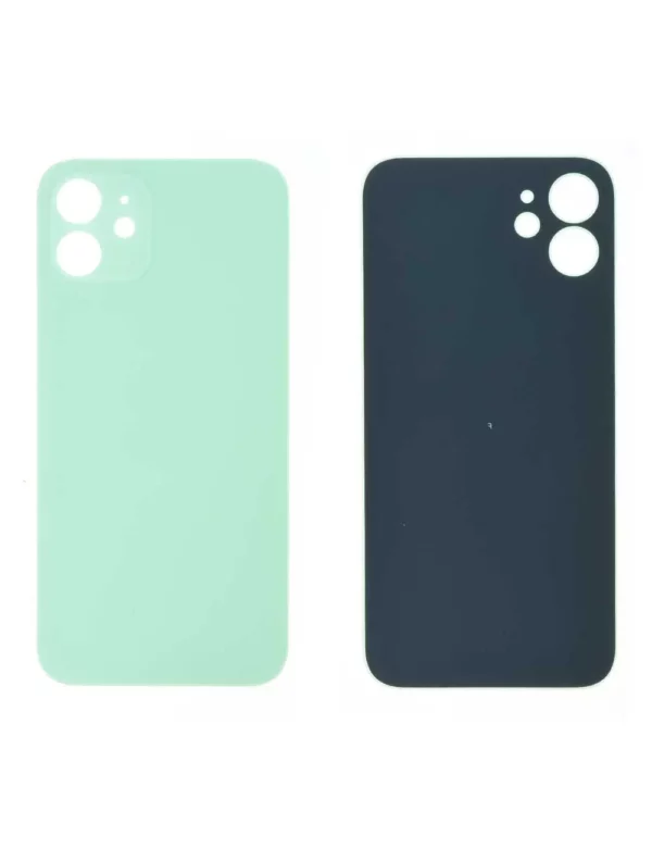 Vitre Arrière iPhone 12 Mini Vert Grand Trou Caméra