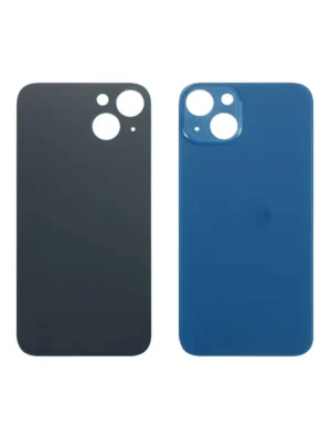 Vitre arrière iPhone 13 Mini Bleu Grand Trou Caméra