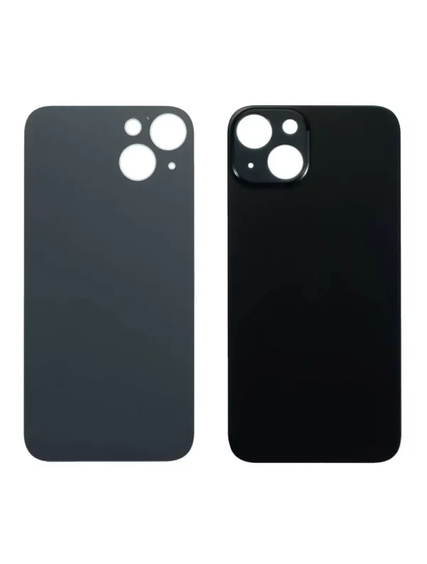 Vitre arrière iPhone 13 Mini Noir Grand Trou Caméra