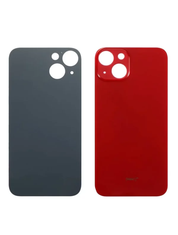 Vitre arrière iPhone 13 Mini Rouge Grand Trou Caméra