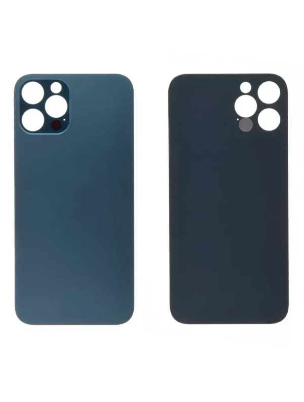 Vitre Arrière iPhone 12 Pro Bleu Grand Trou Caméra